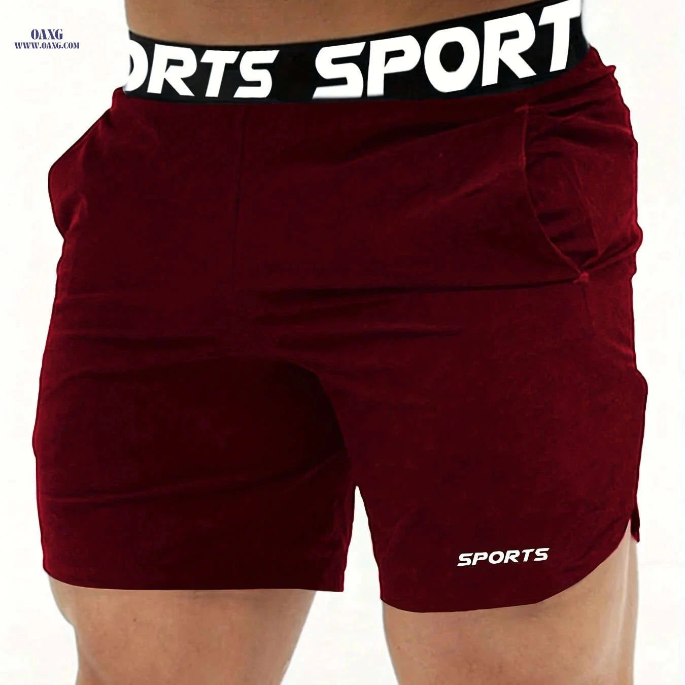 Men’s Athletic Shorts - Lightweight Polyester, Comfortable Fit for Sports   OAXG 