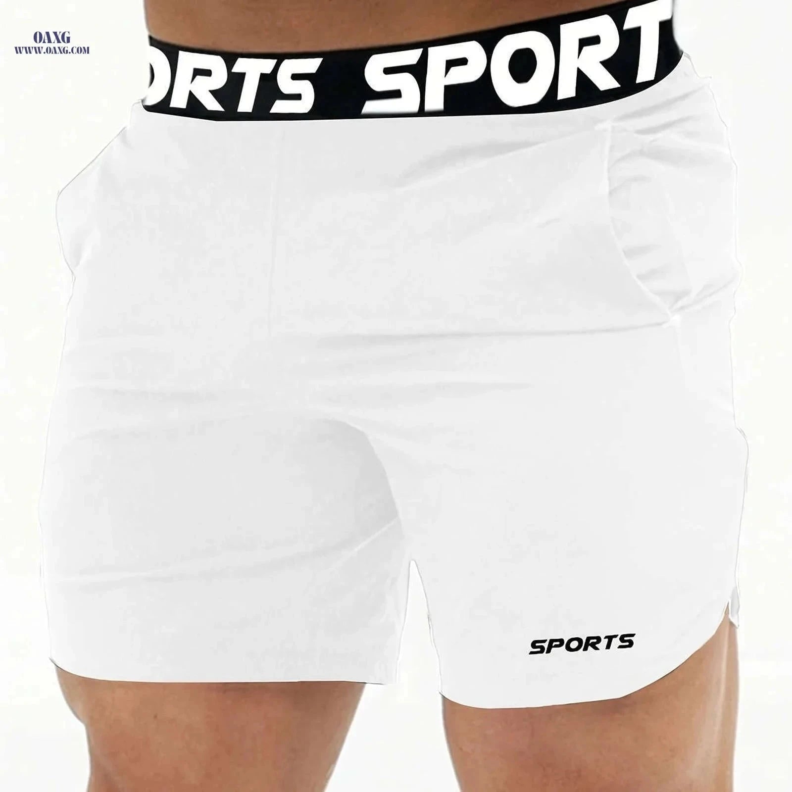 Men’s Athletic Shorts - Lightweight Polyester, Comfortable Fit for Sports   OAXG Black / FR M