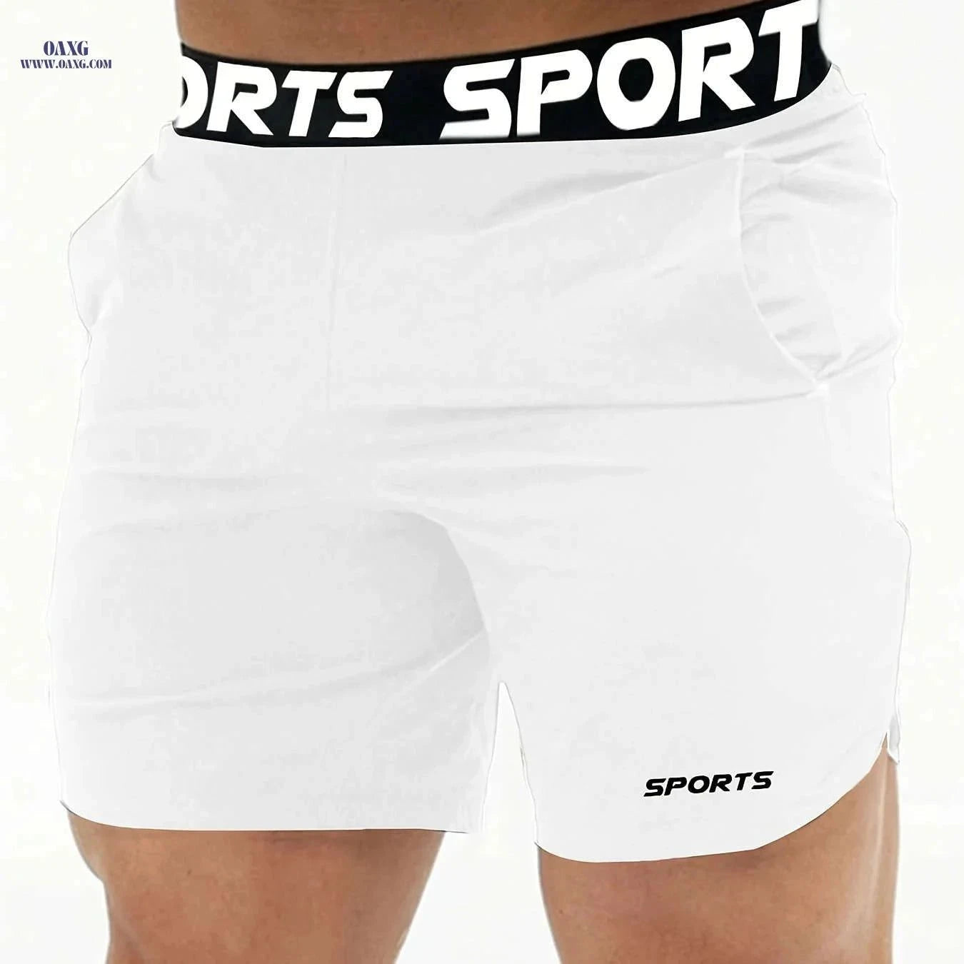 Men’s Athletic Shorts - Lightweight Polyester, Comfortable Fit for Sports   OAXG Black / FR M