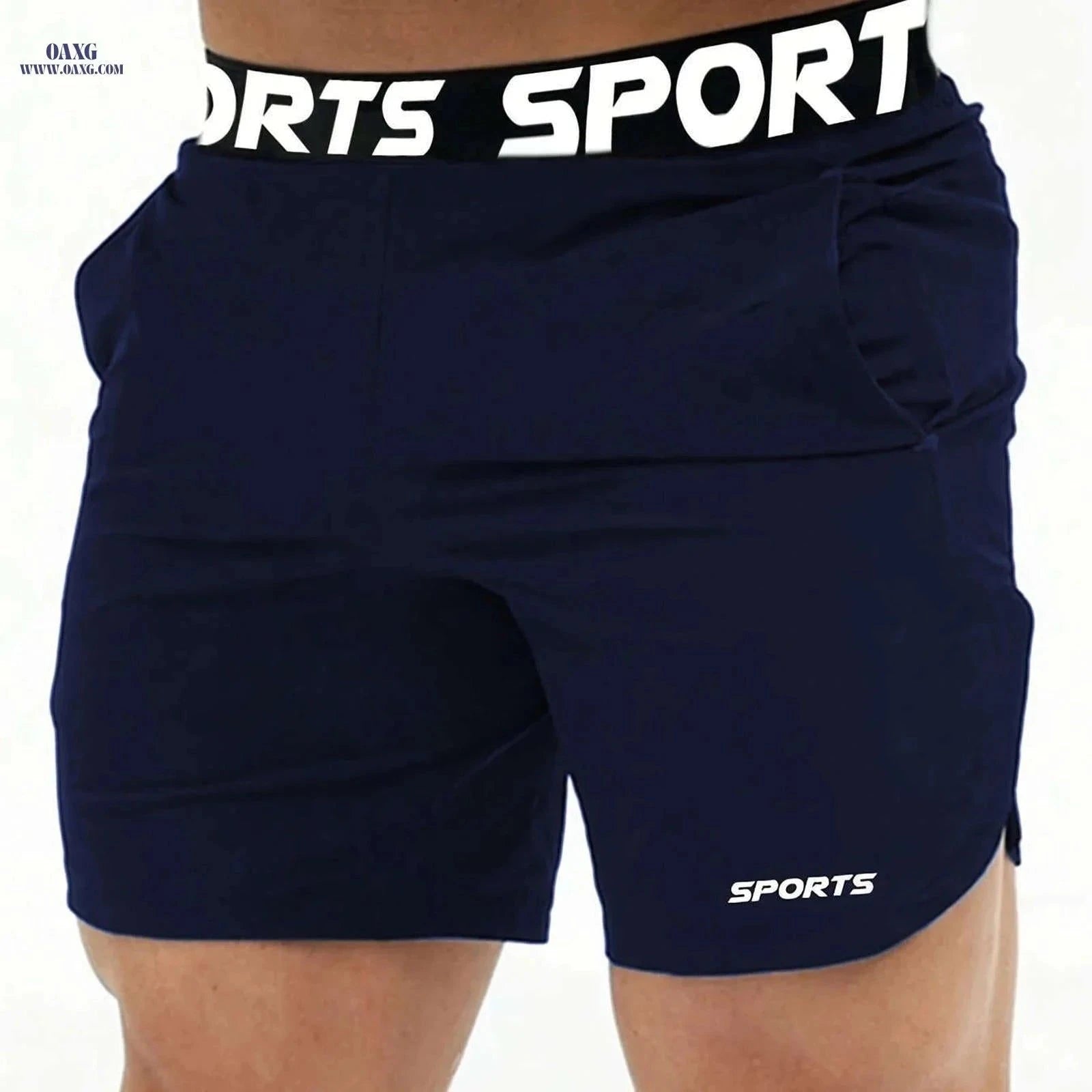 Men’s Athletic Shorts - Lightweight Polyester, Comfortable Fit for Sports   OAXG Black / FR M