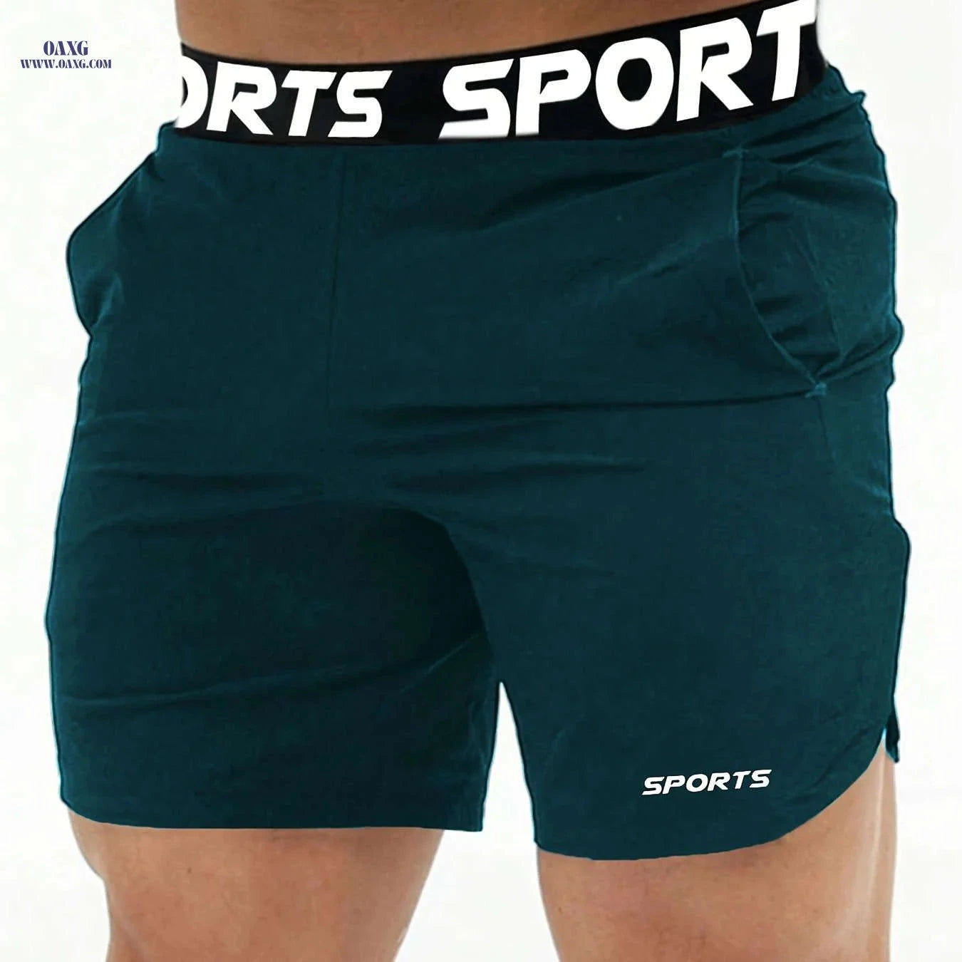 Men’s Athletic Shorts - Lightweight Polyester, Comfortable Fit for Sports   OAXG Black / FR M