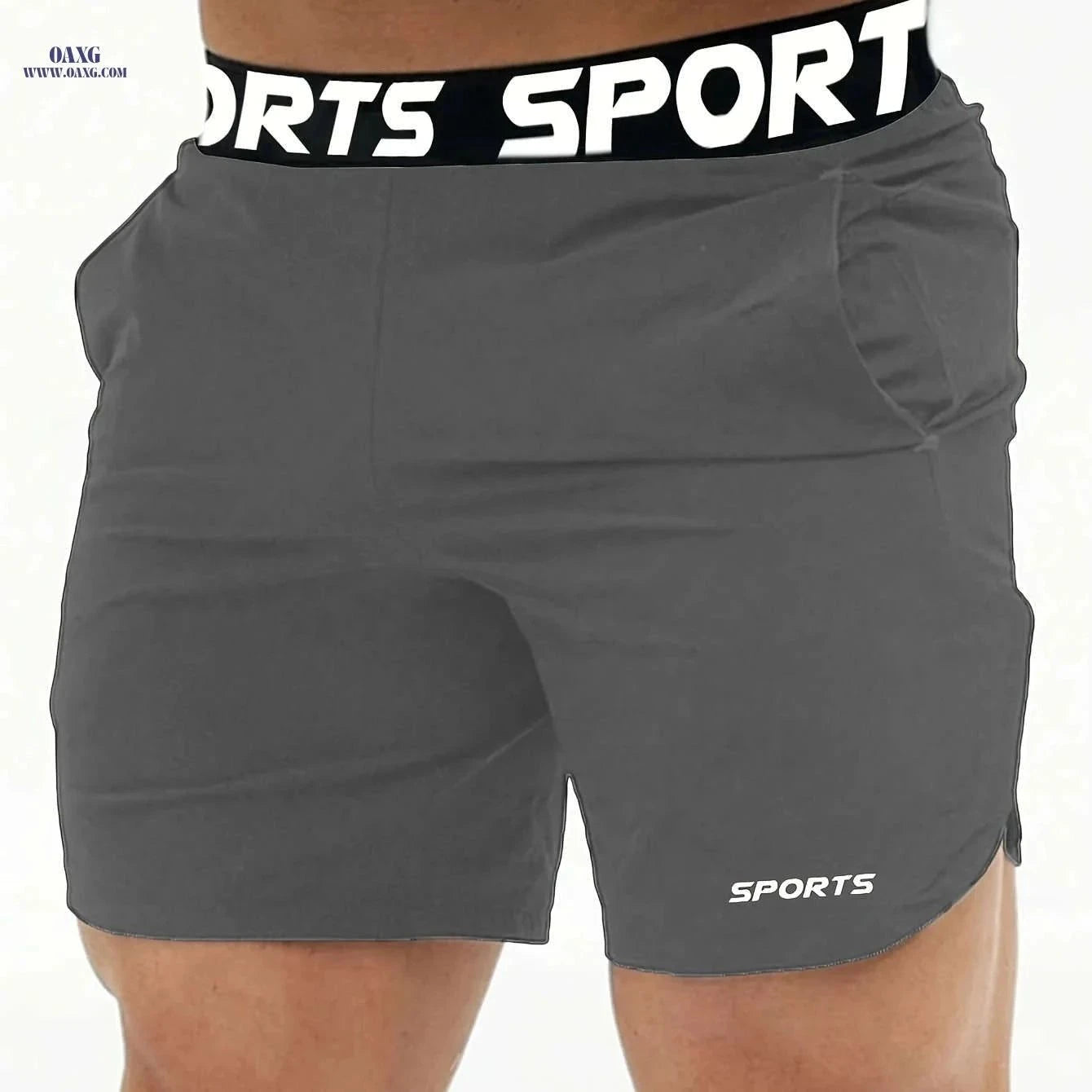 Men’s Athletic Shorts - Lightweight Polyester, Comfortable Fit for Sports   OAXG Black / FR M