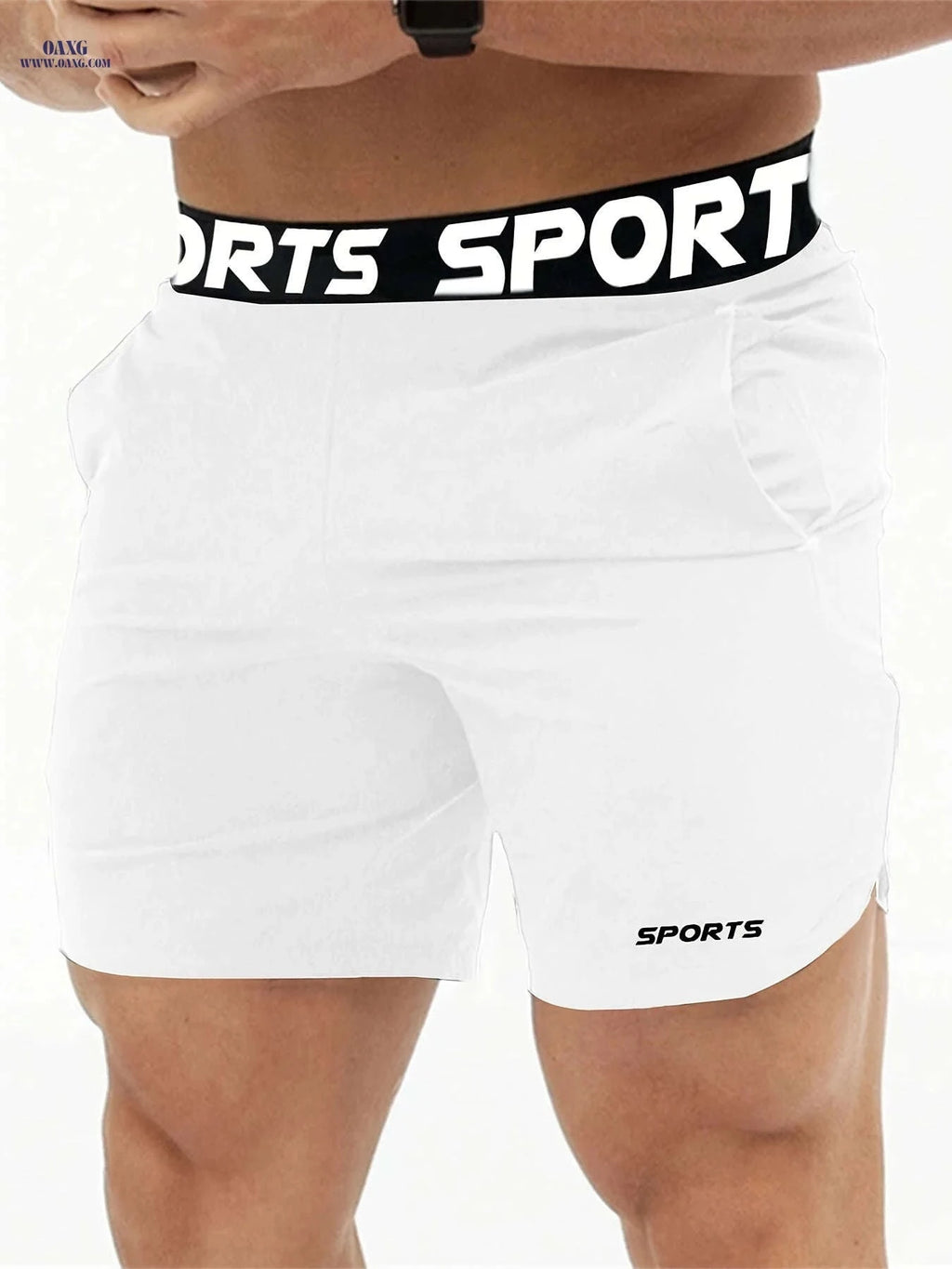 Men’s Athletic Shorts - Lightweight Polyester, Comfortable Fit for Sports   OAXG 