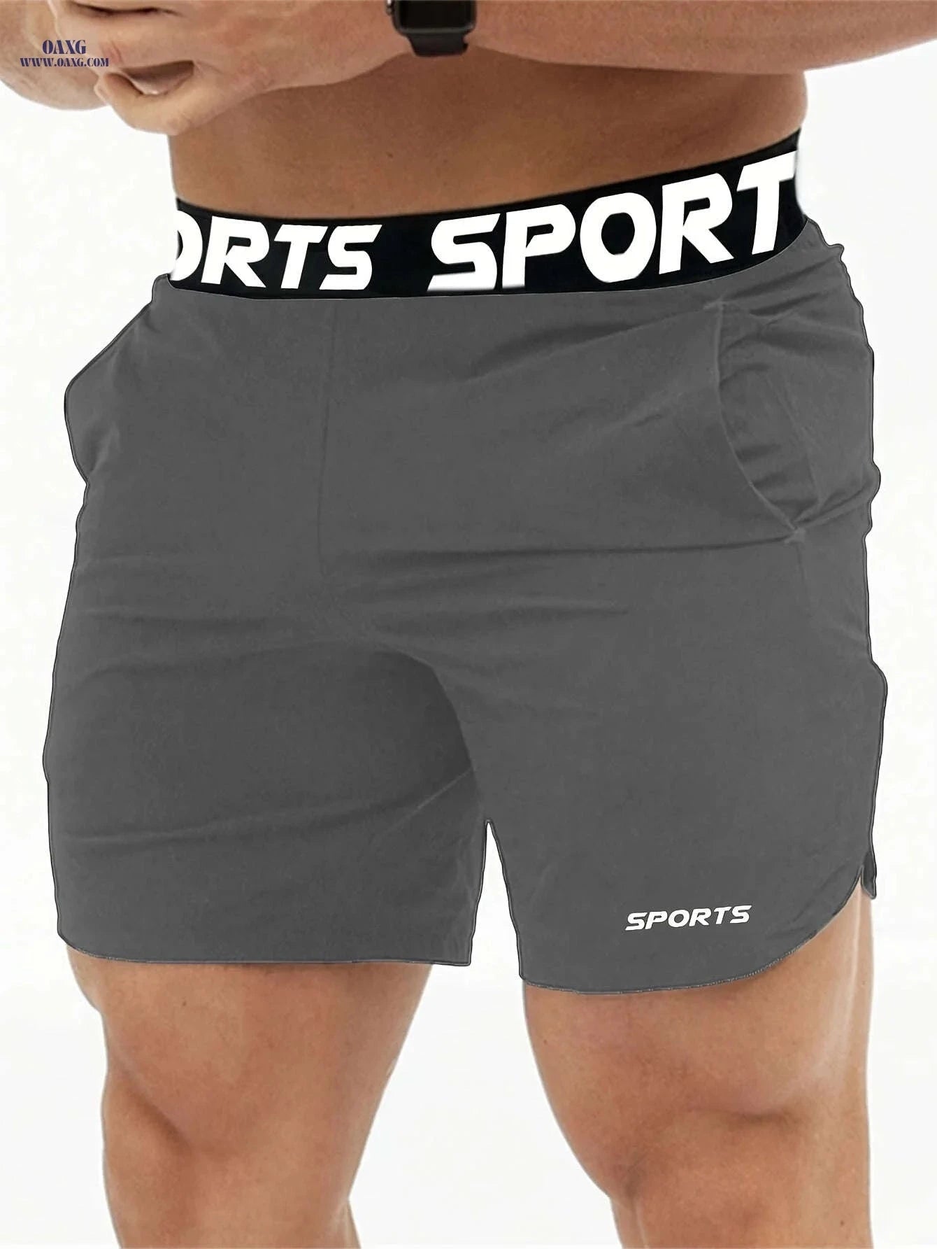 Men’s Athletic Shorts - Lightweight Polyester, Comfortable Fit for Sports   OAXG 