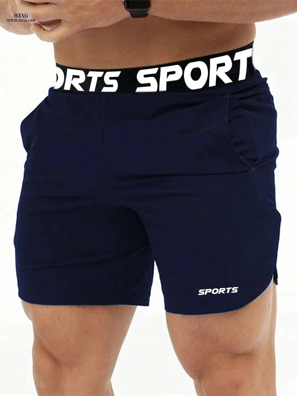 Men’s Athletic Shorts - Lightweight Polyester, Comfortable Fit for Sports   OAXG 