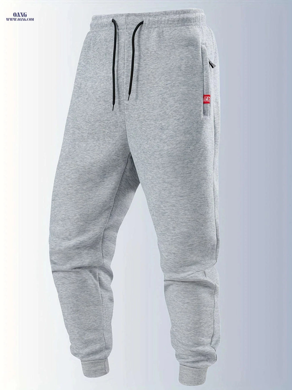 Men's Autumn Winter Joggers - Elastic Waistband, Zip Pockets   OAXG 