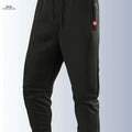 Men's Autumn Winter Joggers - Elastic Waistband, Zip Pockets   OAXG 