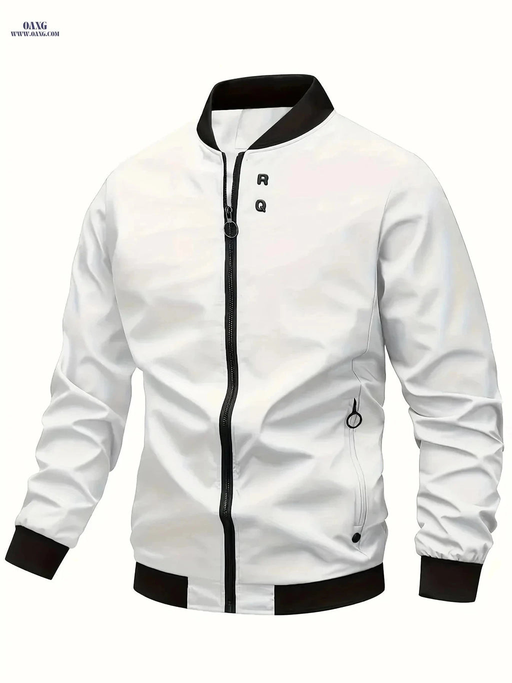 Men's Baseball Collar Jacket - Zipper Cardigan for Fall/Winter   OAXG Red / FR XXS