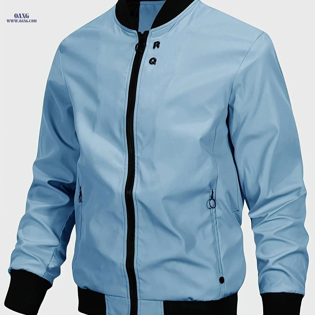 Men's Baseball Collar Jacket - Zipper Cardigan for Fall/Winter   OAXG Red / FR XXS