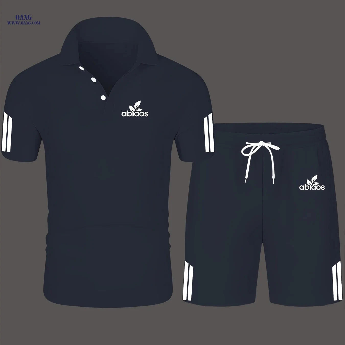 Men's Basic Polo Suit - Casual, Comfortable Summer Outfit for Men   OAXG Sky Blue / FR S