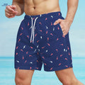 Men's Beach Shorts - Comfortable All Over Print Polyester Design   OAXG 