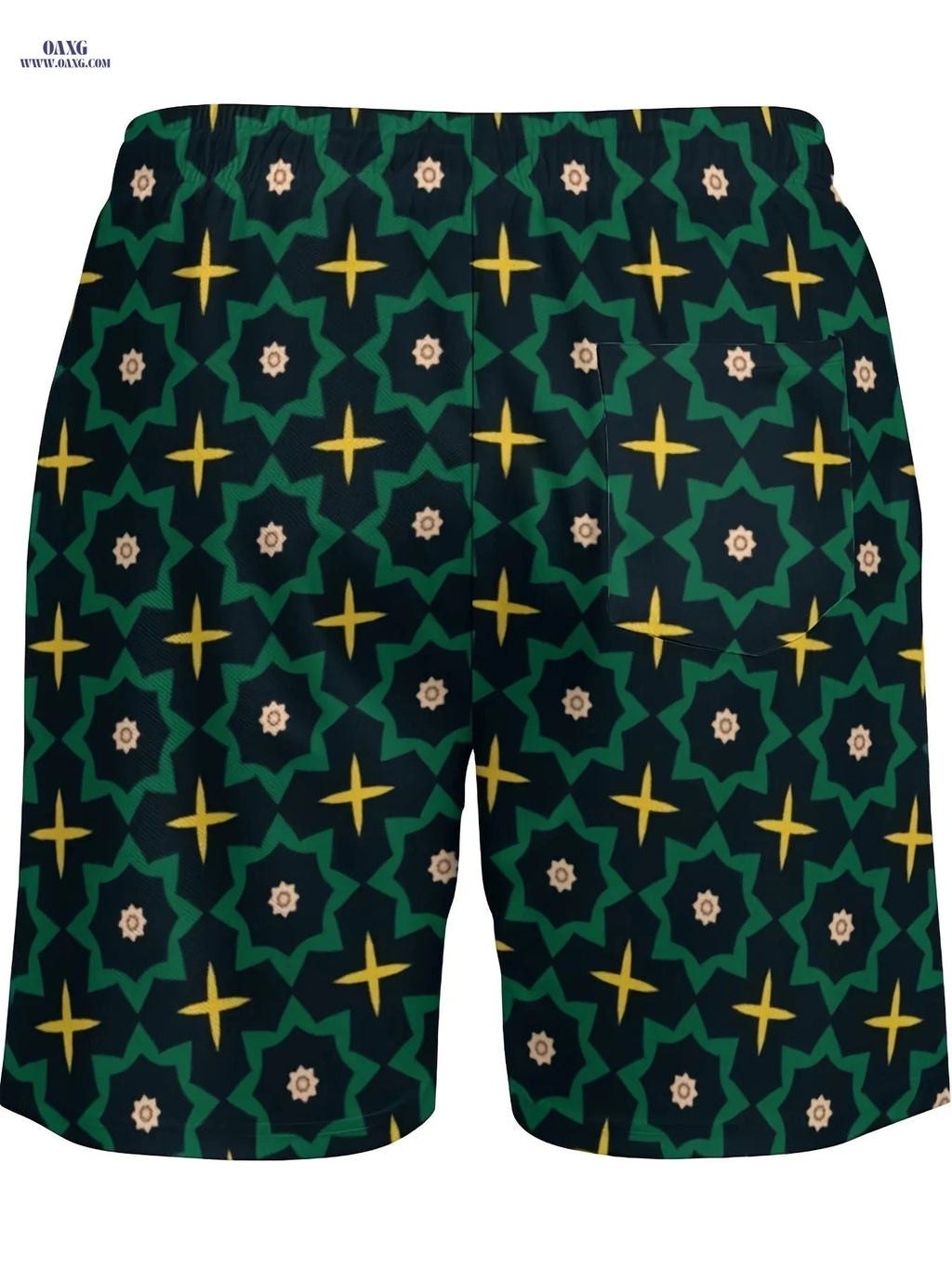 Men's Beach Shorts - Drawstring Sports Style, 100% Polyester Material   OAXG 