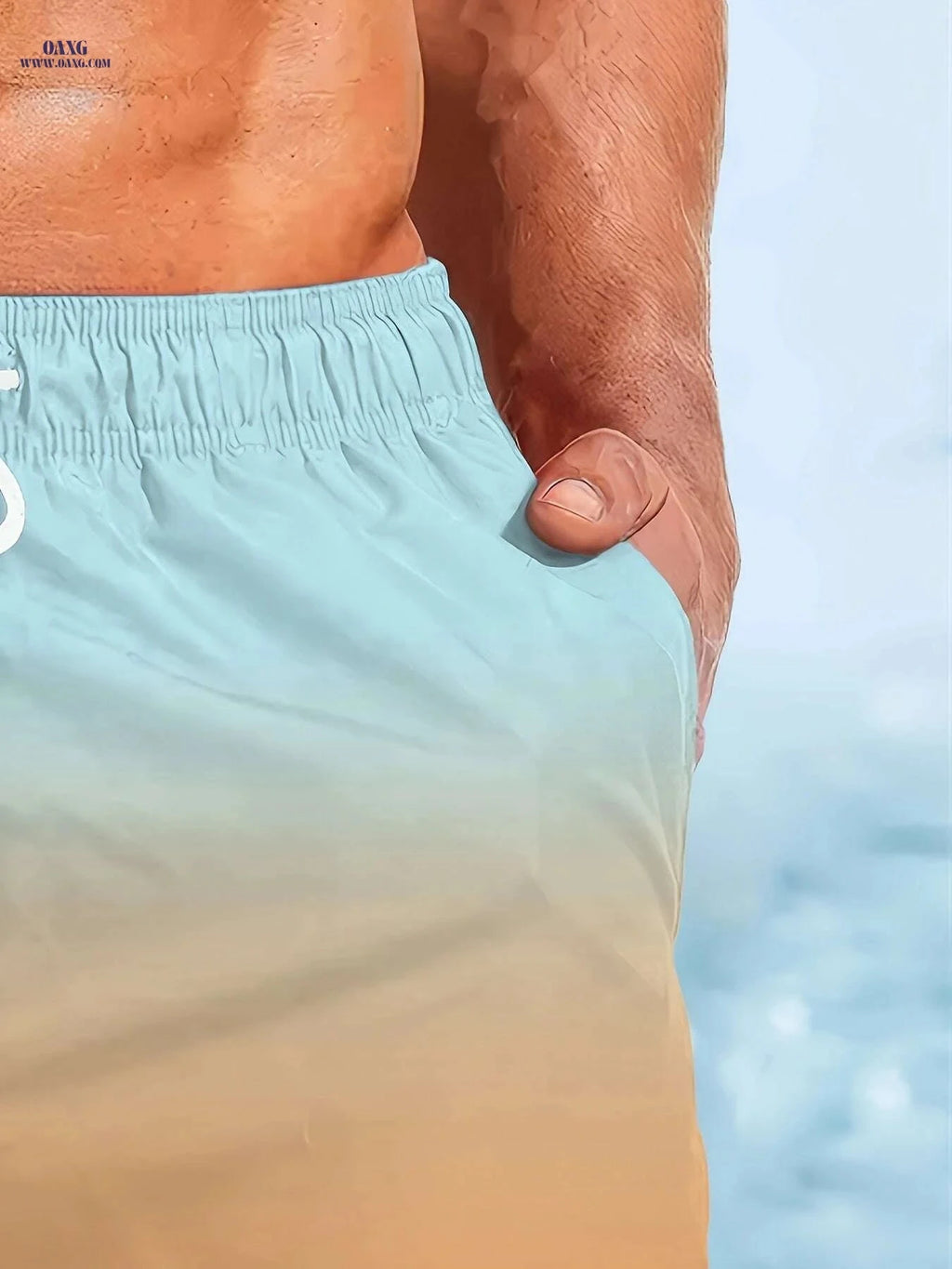 Men's Beach Shorts - Quick-Drying 3D Print Casual Swimming Trunks   OAXG Mixed Color / S
