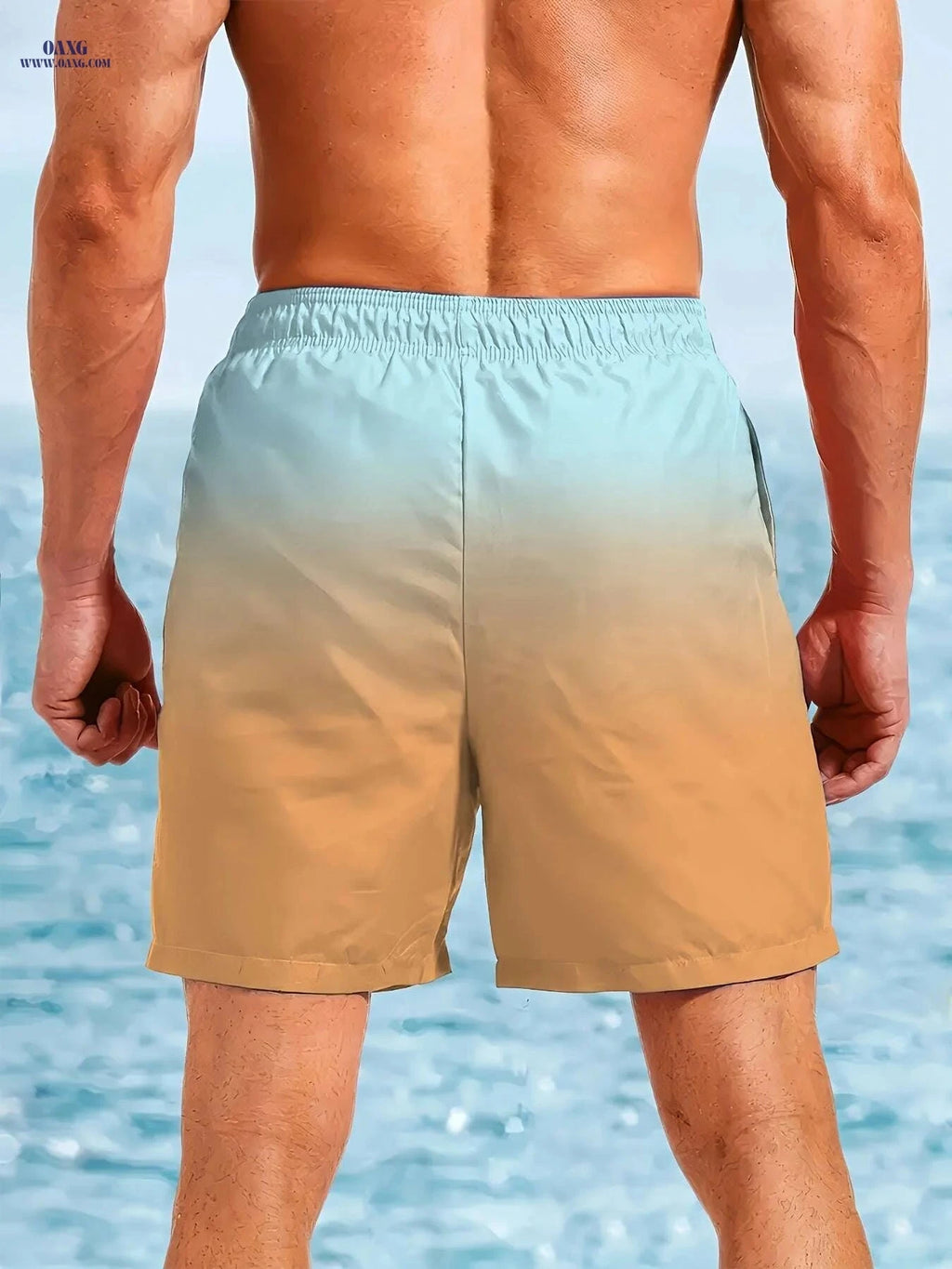 Men's Beach Shorts - Quick-Drying 3D Print Casual Swimming Trunks   OAXG Mixed Color / S