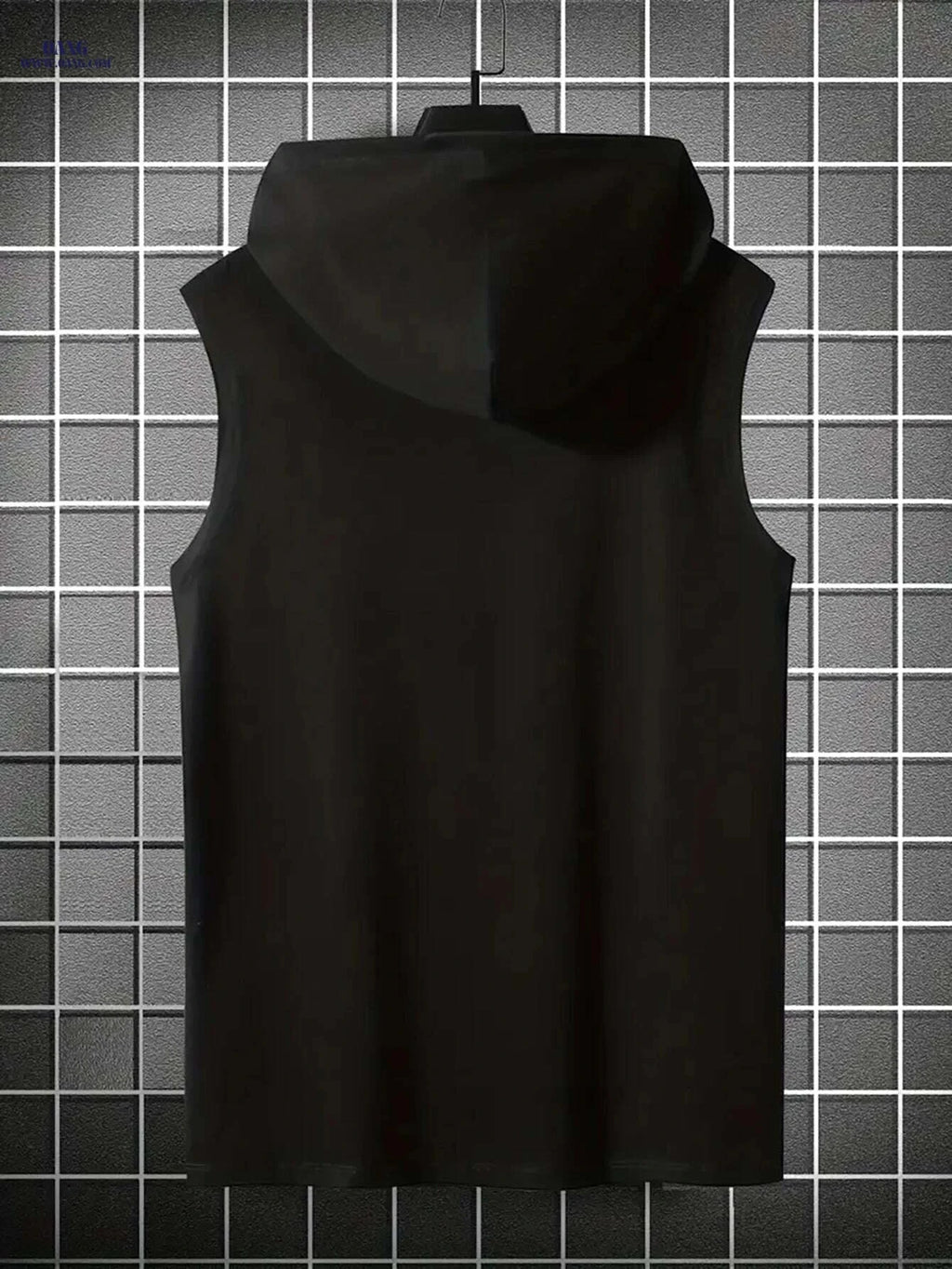 Men’s Black Hooded Tank Top - Casual Summer Streetwear for Outdoors   OAXG Black / XS