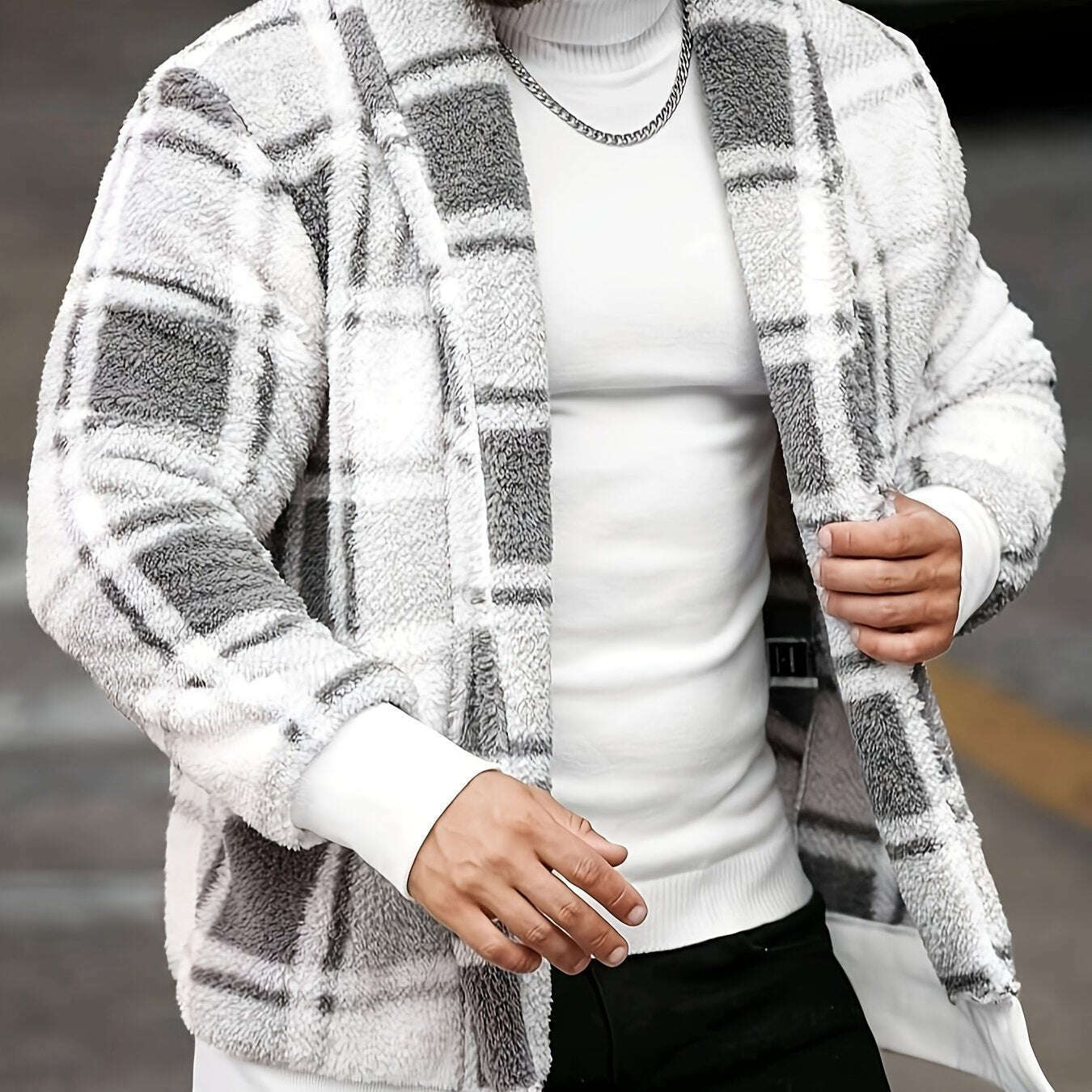 men-s-black-yellow-checkered-plush-jacket-lightweight-stylish-oaxg-Btp