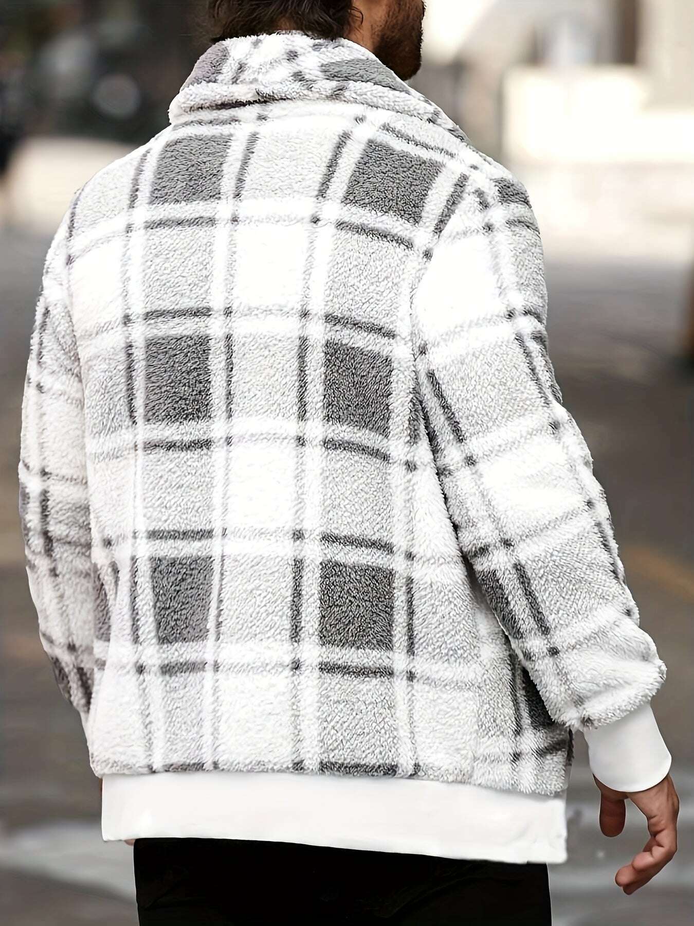 men-s-black-yellow-checkered-plush-jacket-lightweight-stylish-oaxg-MH1