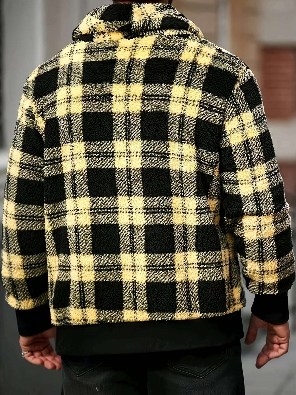 men-s-black-yellow-checkered-plush-jacket-lightweight-stylish-oaxg-rl5