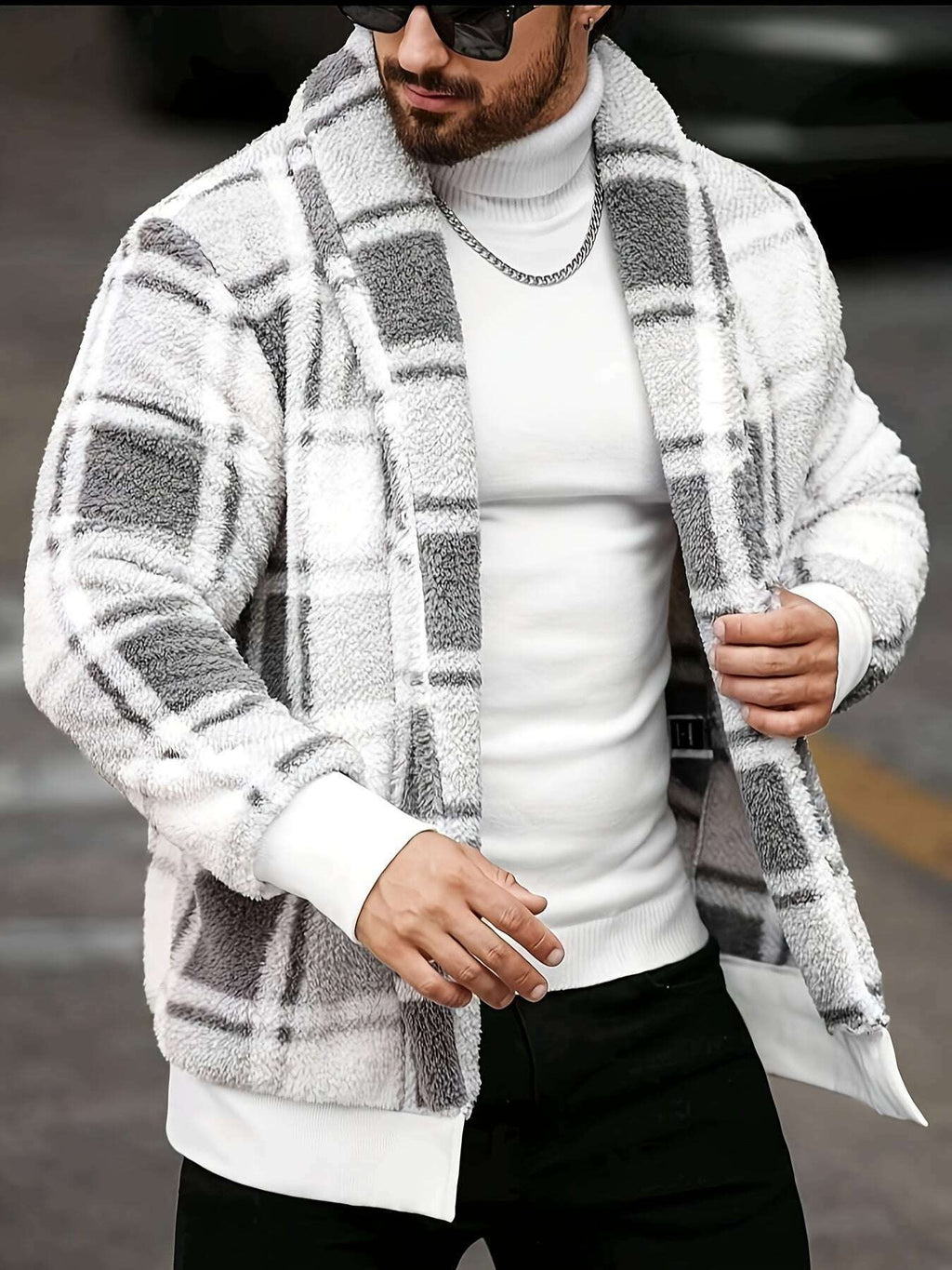 men-s-black-yellow-checkered-plush-jacket-lightweight-stylish-oaxg-sa4