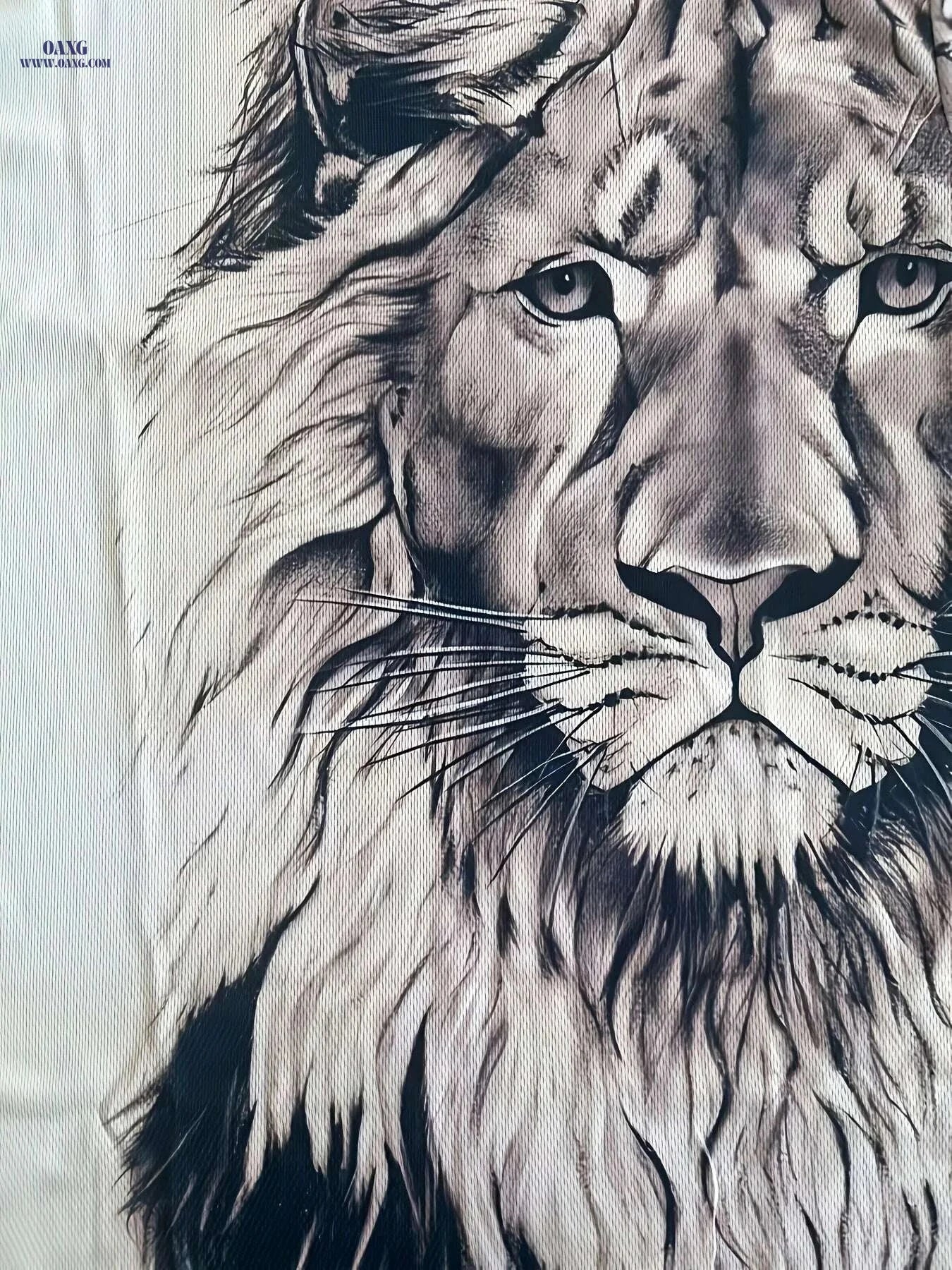 Men's Bold Lion 3D Print T-Shirt - Oversized Crew Neck Tee   OAXG Yellow / S