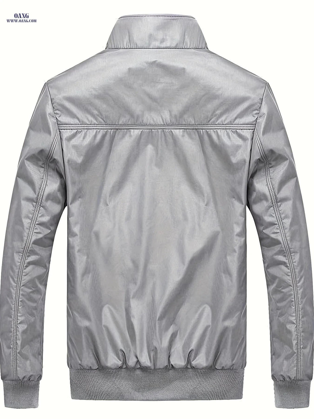 Men's Breathable Casual Jacket - Zip-Up Solid Color Coat for Spring   OAXG Navy Color / FR M