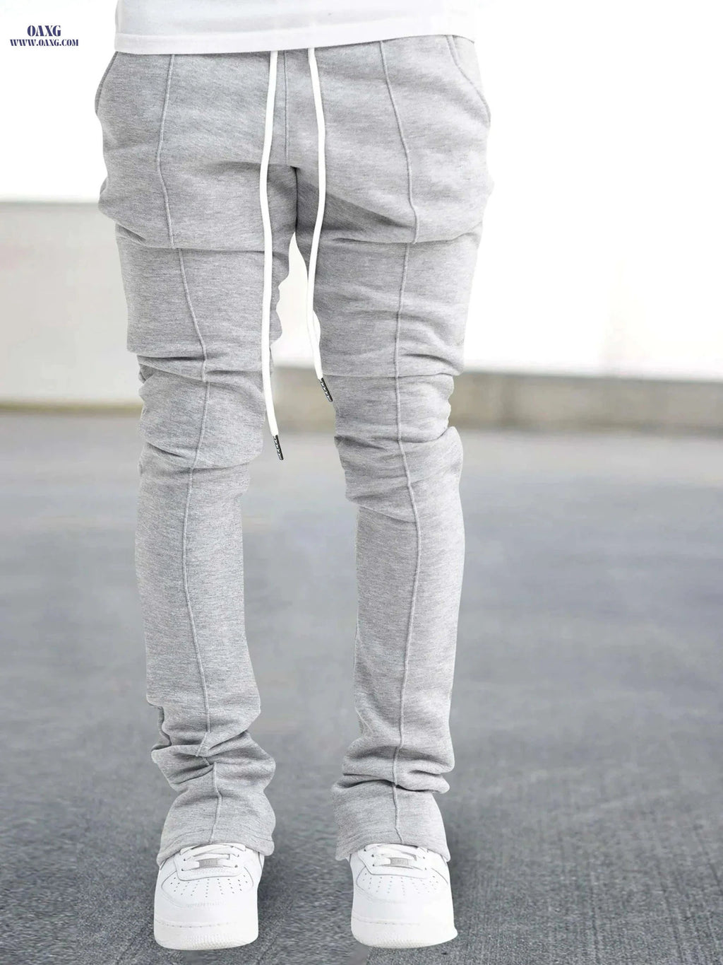 Men's Breathable Casual Pants - Lightweight Stretch Waist & Pockets   OAXG 