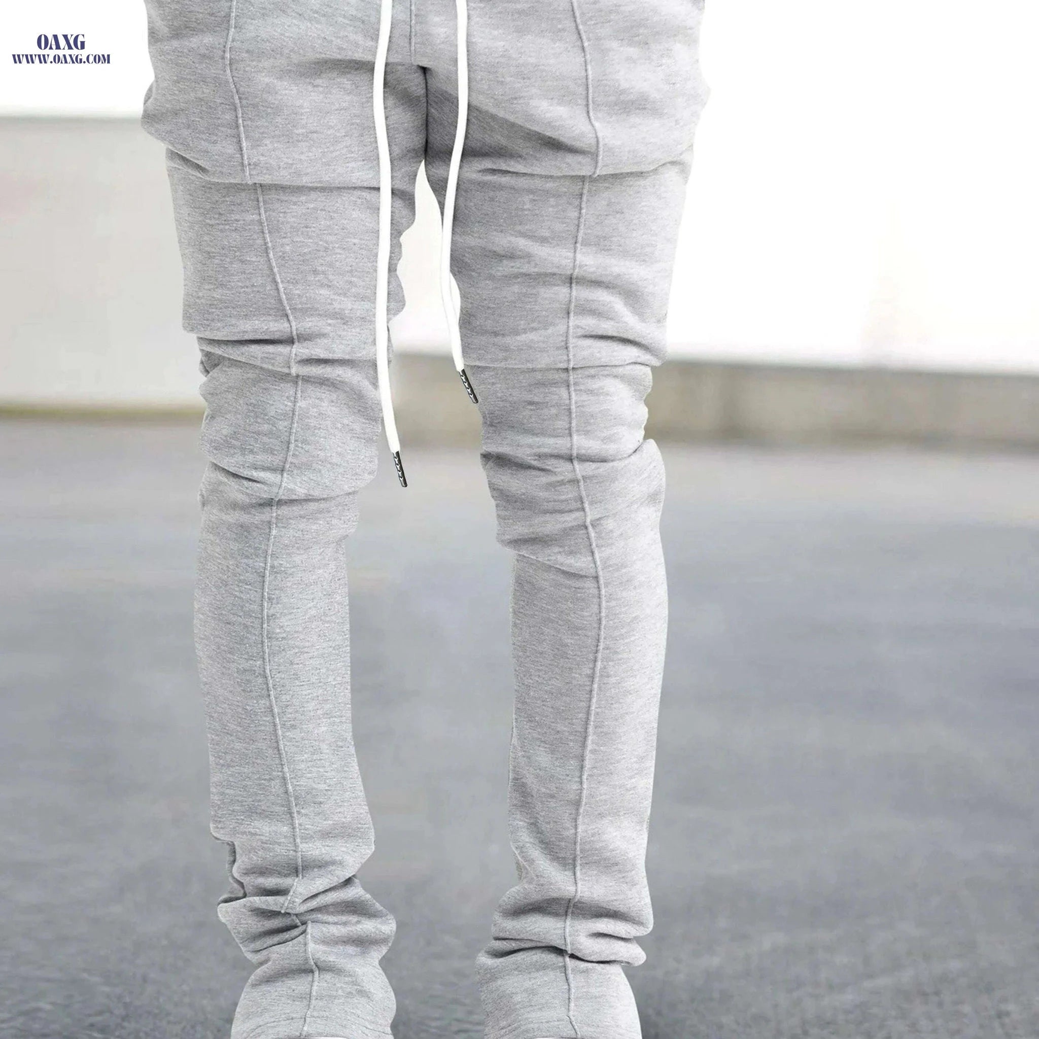 Men's Breathable Casual Pants - Lightweight Stretch Waist & Pockets   OAXG 