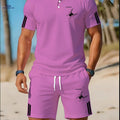 Men's Breathable Golf Polo Set - Casual Wear for Outdoors & Sports   OAXG 