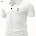 Men's Breathable Mesh Polo Shirt - Lightweight Casual Golf & Business Top   OAXG 