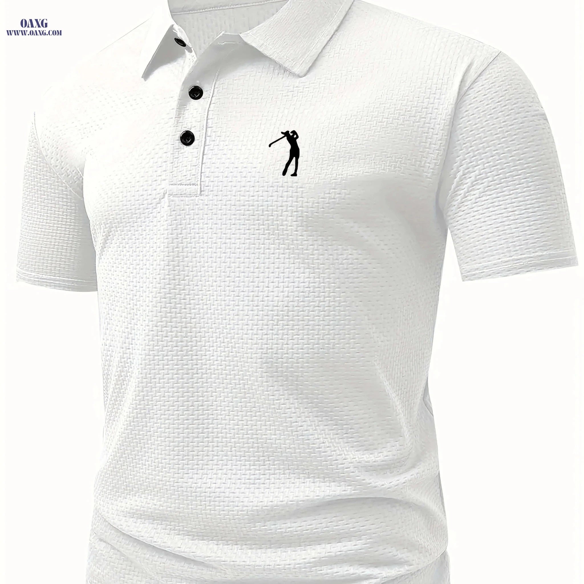 Men's Breathable Mesh Polo Shirt - Lightweight Casual Golf & Business Top   OAXG 
