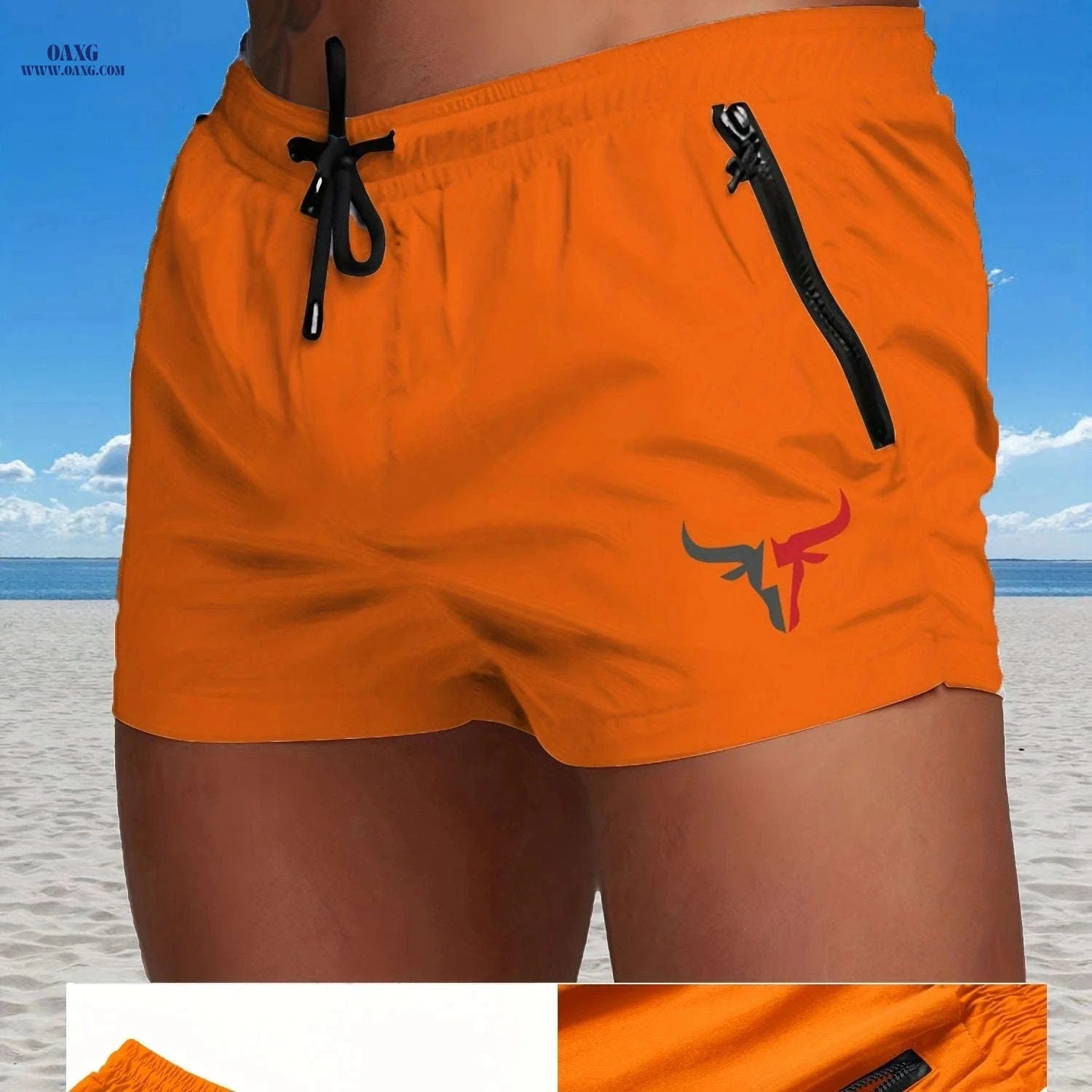 Men's Breathable Sports Shorts - Lightweight Cooling for Beach Fun   OAXG 