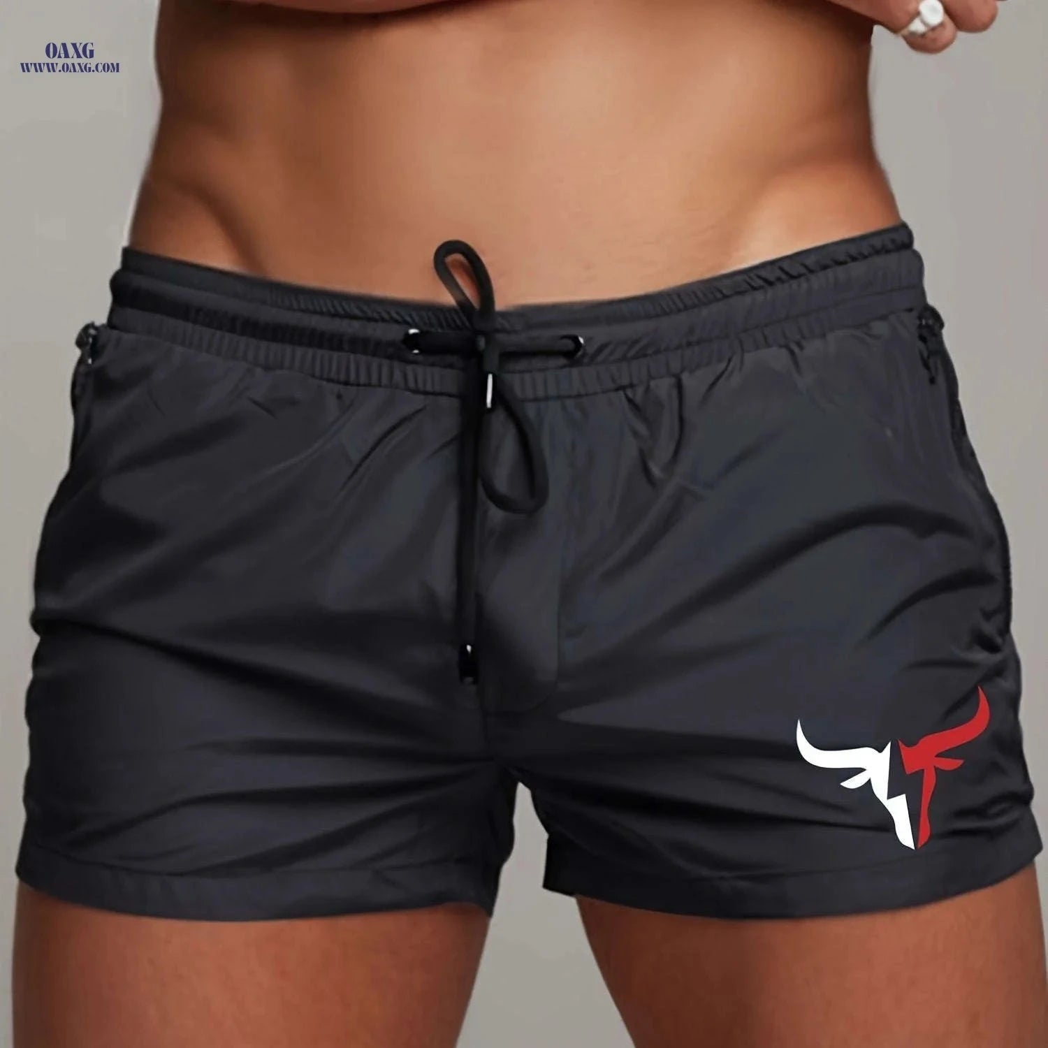 Men's Breathable Sports Shorts - Lightweight Cooling for Beach Fun   OAXG Black / FR S