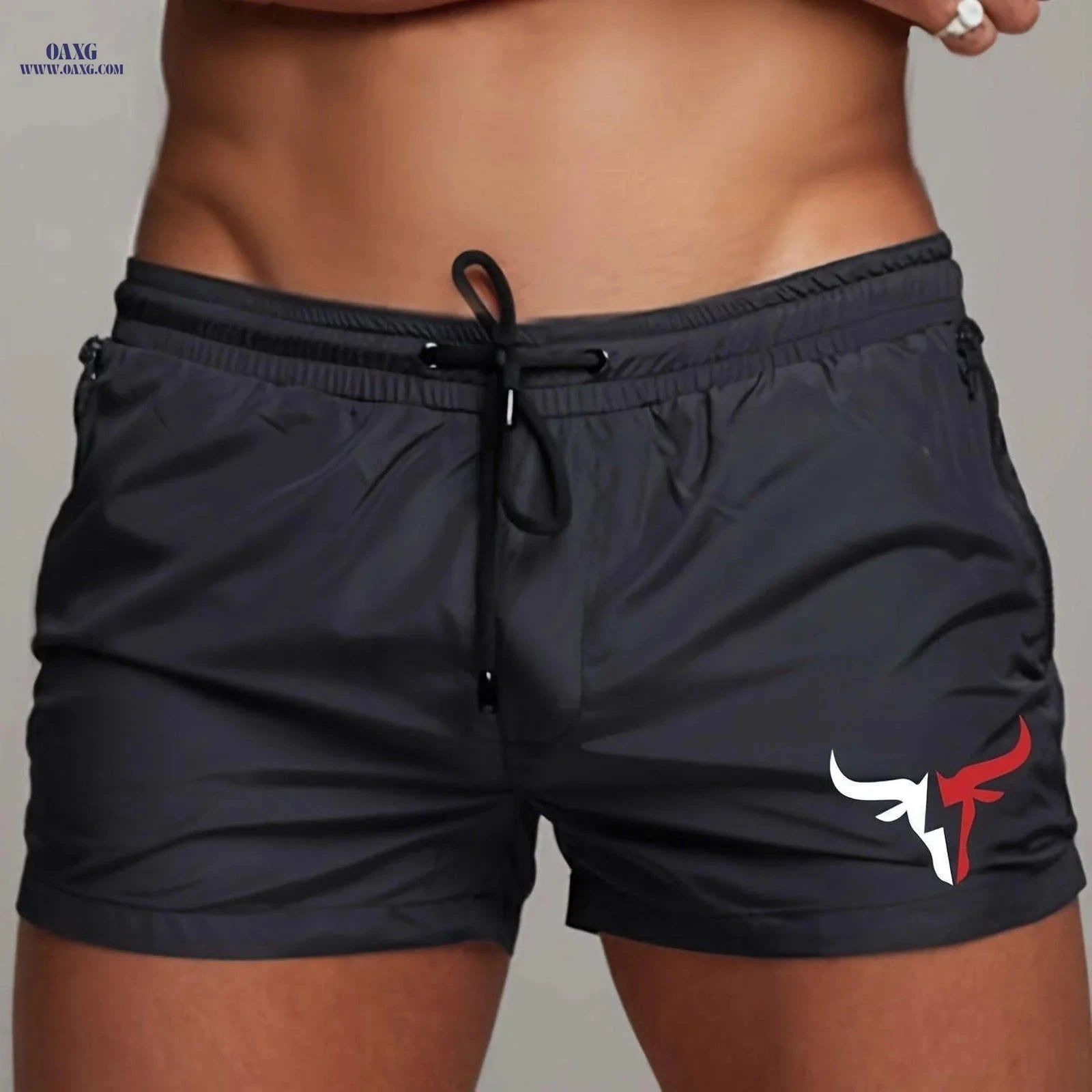 Men's Breathable Sports Shorts - Lightweight Cooling for Beach Fun   OAXG Black / FR S