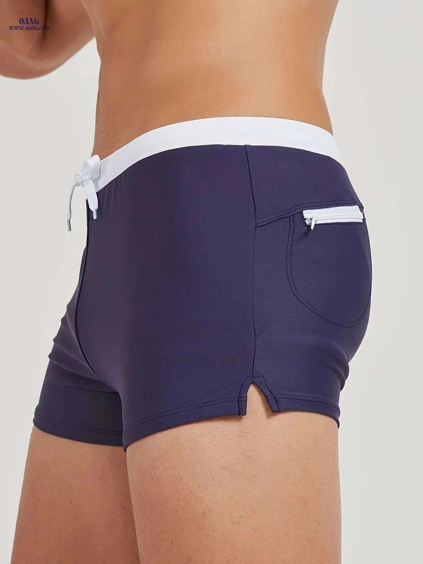 Men's Briefs Swimwear - Sexy Drawstring Trunks for Summer Beach   OAXG Royal Blue / S
