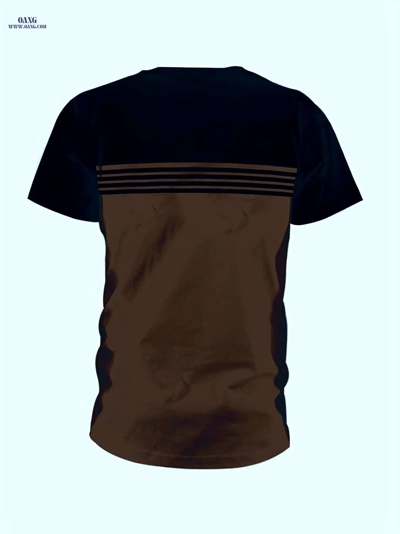Men's Brown to Black Ombre T-Shirt - Casual Fit for Gym & Parties   OAXG 