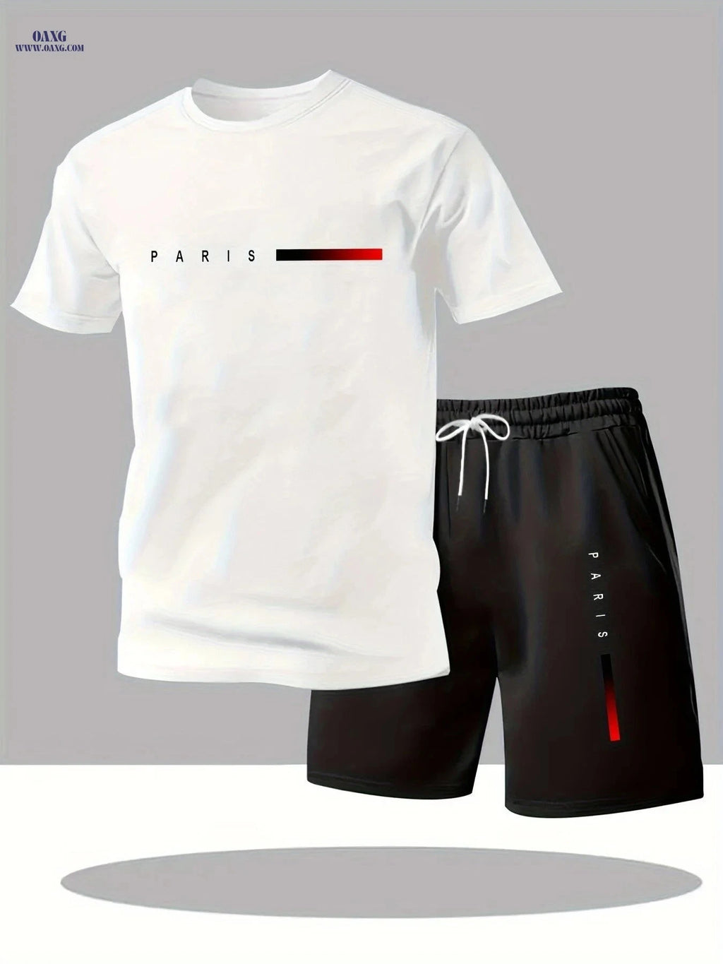 Men's Business Casual T-Shirt & Shorts Set - Lightweight Summer Outfit   OAXG 