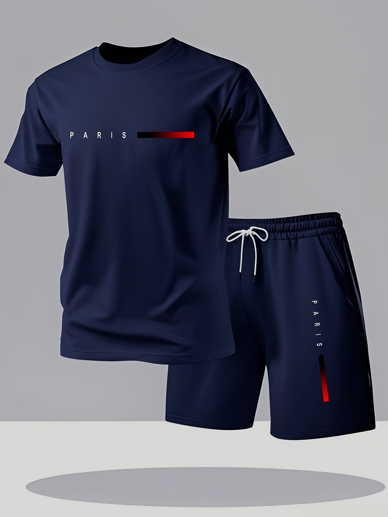 Men's Business Casual T-Shirt & Shorts Set - Lightweight Summer Outfit   OAXG 