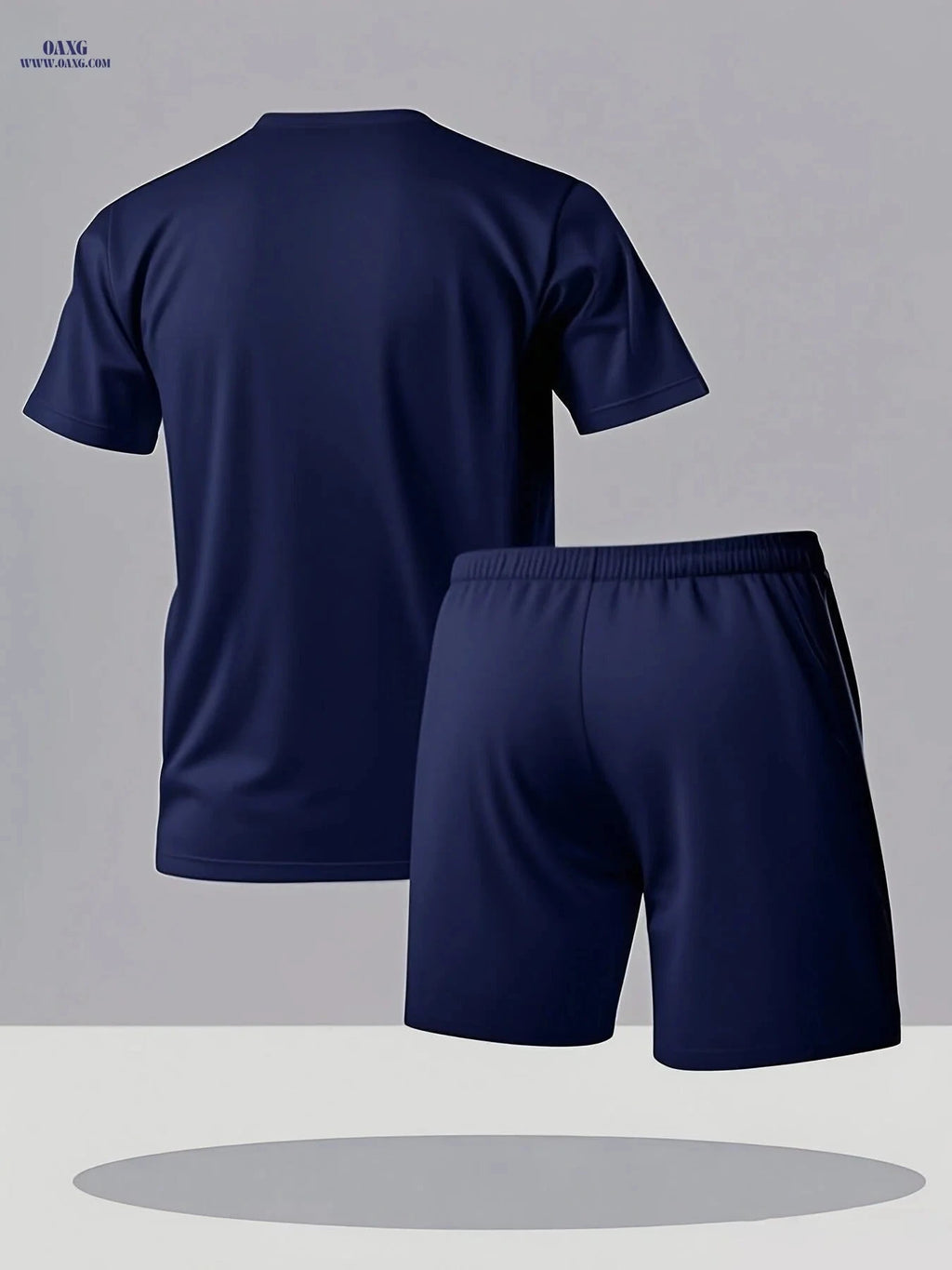 Men's Business Casual T-Shirt & Shorts Set - Lightweight Summer Outfit   OAXG 