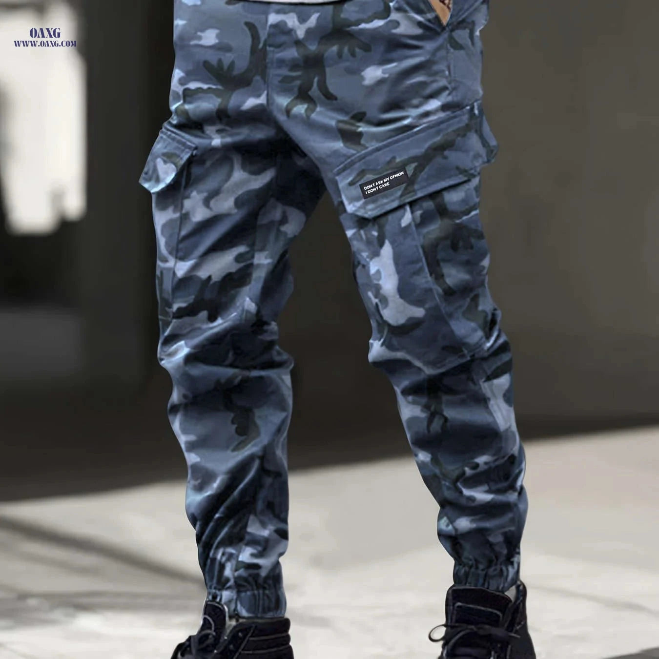Men's Camo Cargo Pants - Stylish Print, Comfortable Fit for Outdoors   OAXG 