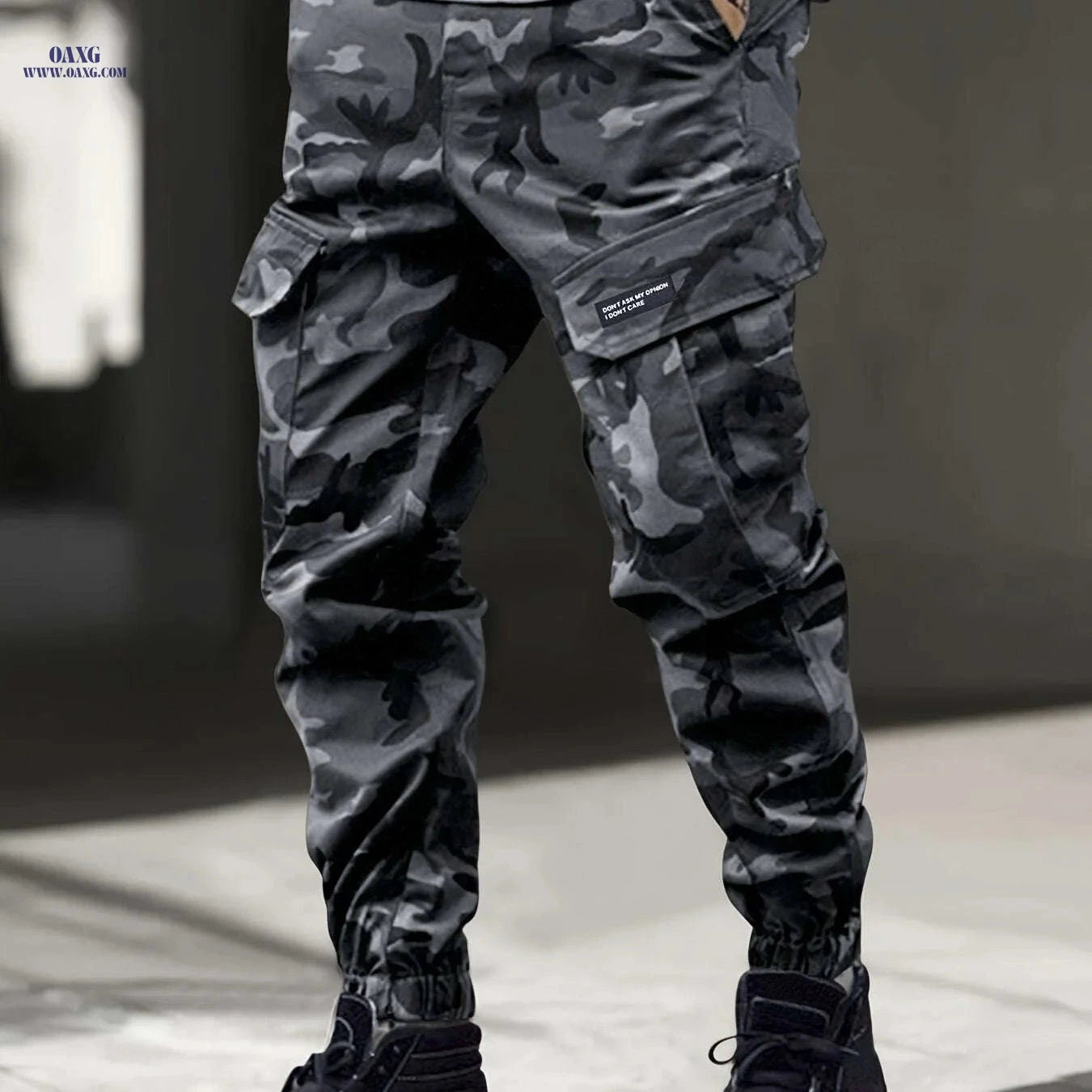 Men's Camo Cargo Pants - Stylish Print, Comfortable Fit for Outdoors   OAXG Camouflage Army Green / FR S