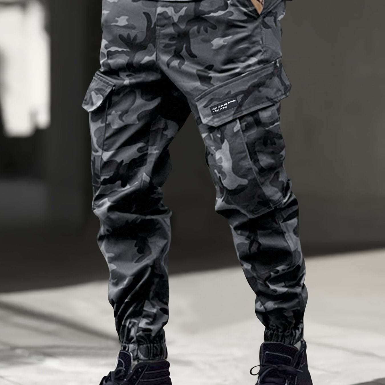 Men's Camo Cargo Pants - Stylish Print, Comfortable Fit for Outdoors   OAXG Camouflage Army Green / FR S