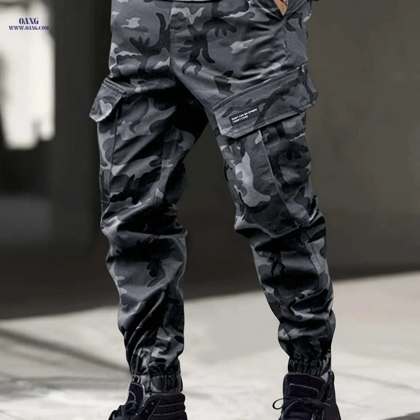 Men's Camo Cargo Pants - Stylish Print, Comfortable Fit for Outdoors   OAXG 