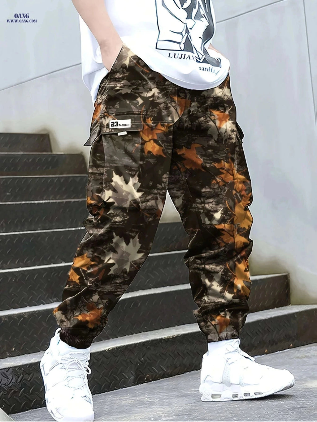 Men's Camouflage Cargo Pants - Casual Loose Fit for All Seasons   OAXG Camouflage 2 / FR S