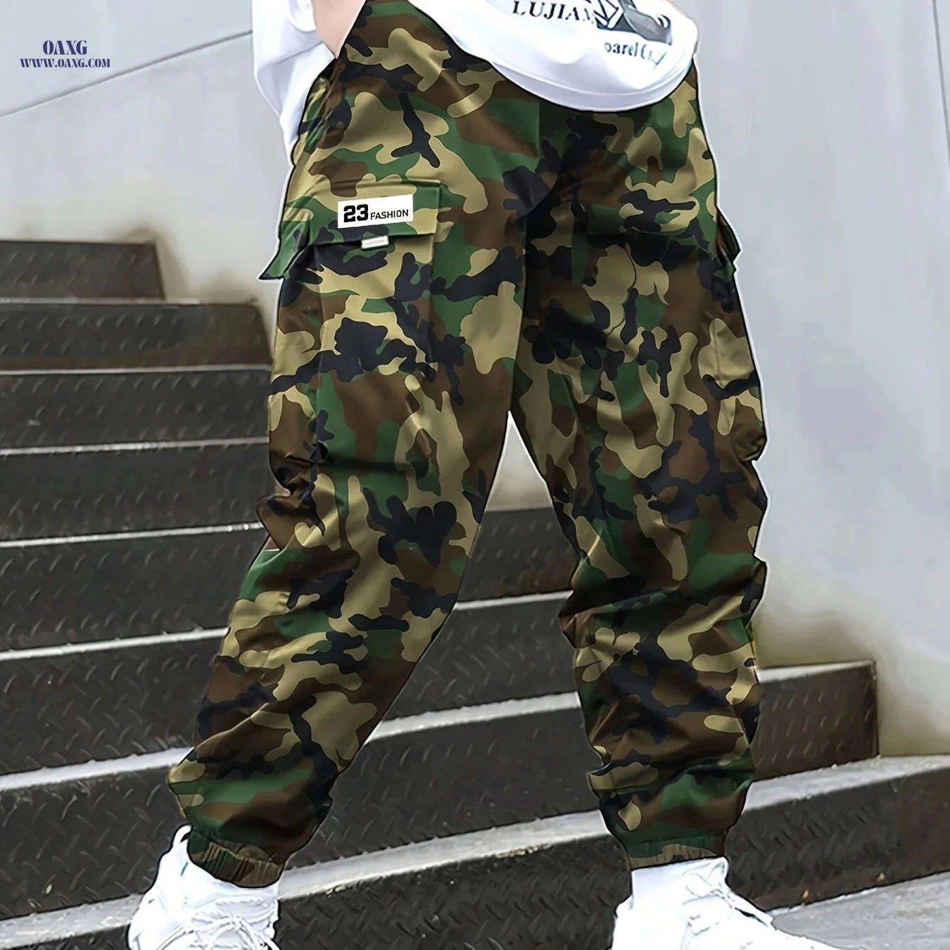 Men's Camouflage Cargo Pants - Casual Loose Fit for All Seasons   OAXG Camouflage 2 / FR S
