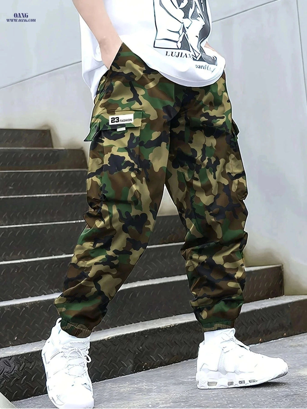 Men's Camouflage Cargo Pants - Casual Loose Fit for All Seasons   OAXG Camouflage 2 / FR S