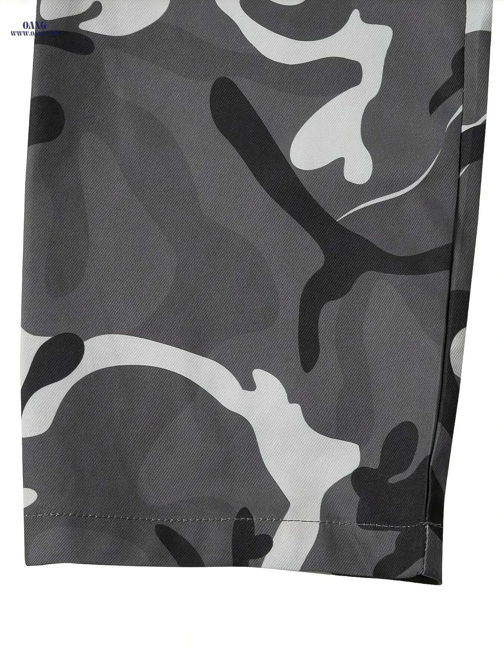Men’s Camouflage Cargo Pants - Loose Fit, Multiple Pockets, All-Season   OAXG Grey Camouflage / S