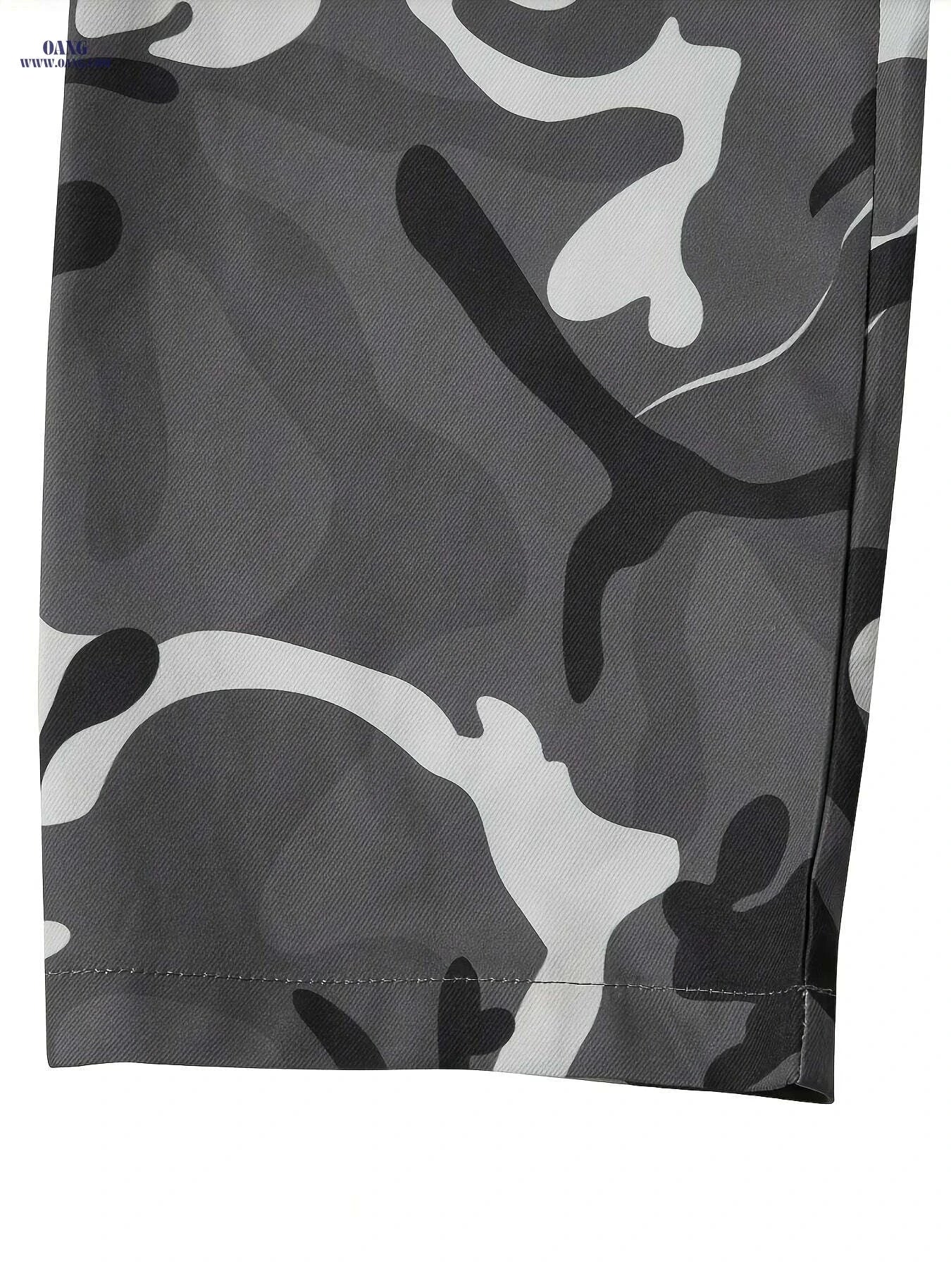 Men’s Camouflage Cargo Pants - Loose Fit, Multiple Pockets, All-Season   OAXG Grey Camouflage / S