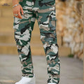 Men’s Camouflage Cargo Pants - Loose-Fitting for Hiking & Casual Wear   OAXG Army Green Camouflage / FR S
