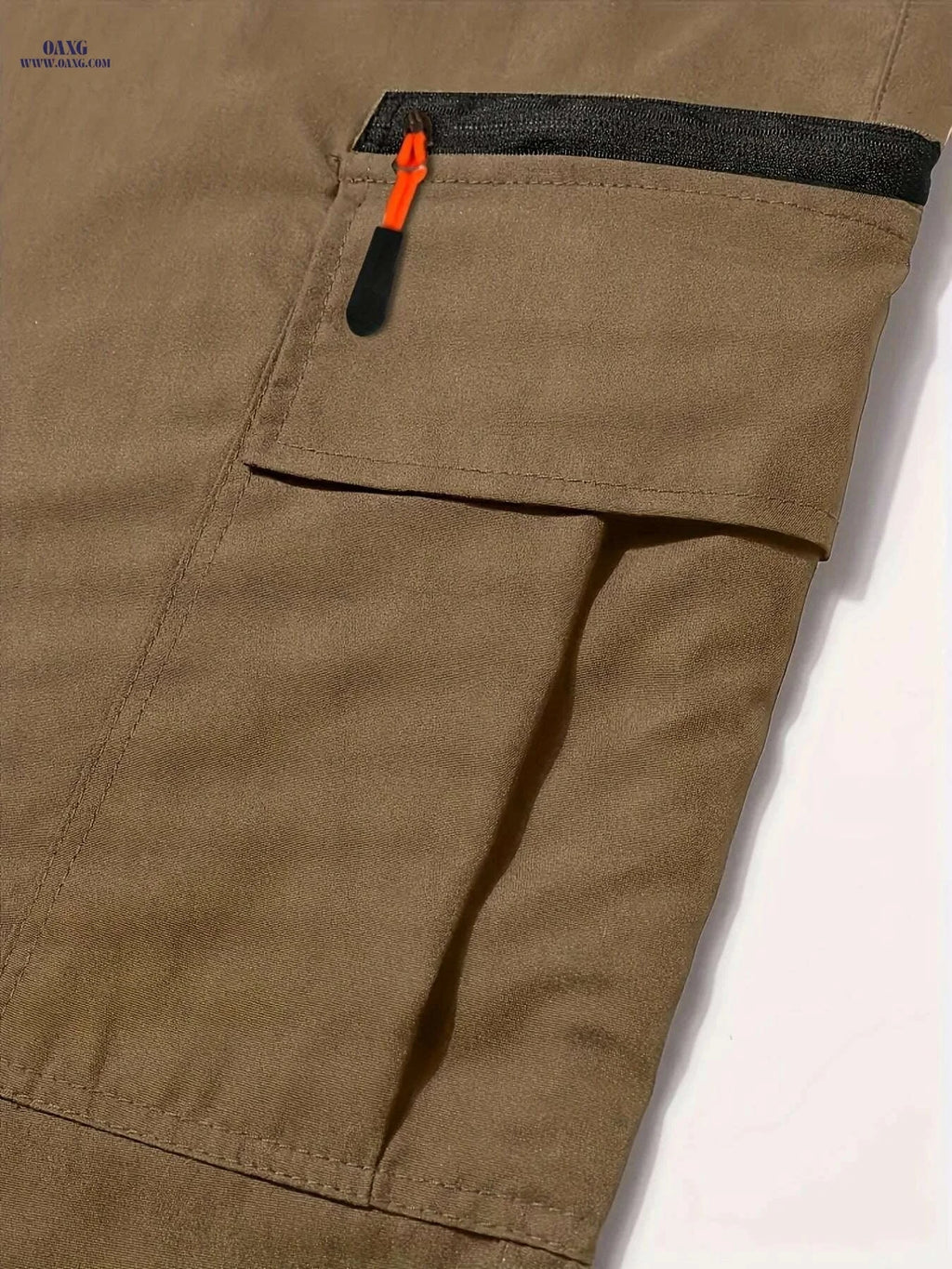 Men's Cargo Pants - All-Season Solid Color, Loose Fit with Pockets   OAXG Black / S