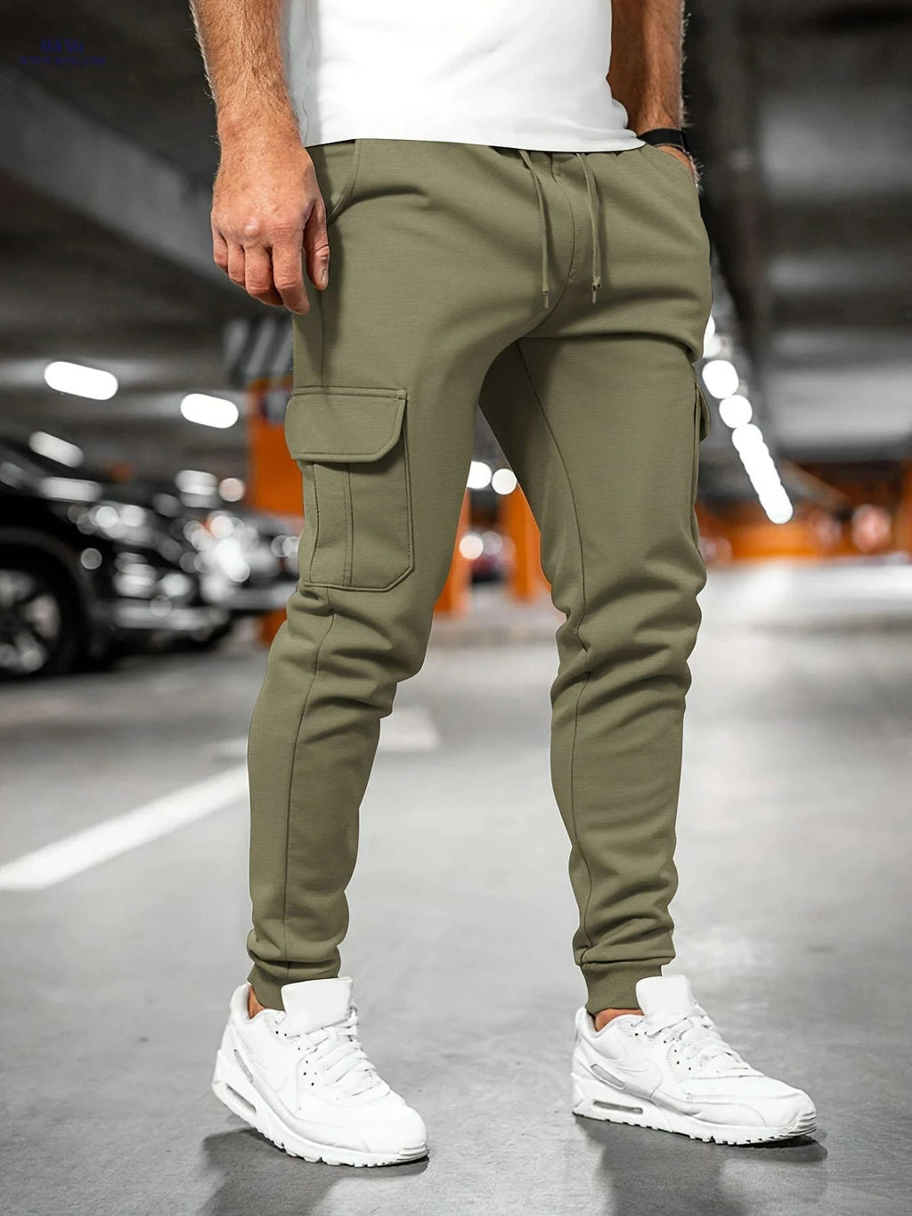 Men’s Cargo Pants - Fleece-Lined, Tapered, and Durable Drawstring Design   OAXG 